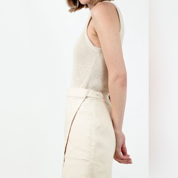 NWT Micaela Greg Natural Denim Wrap Skirt - Picture 4 of 16